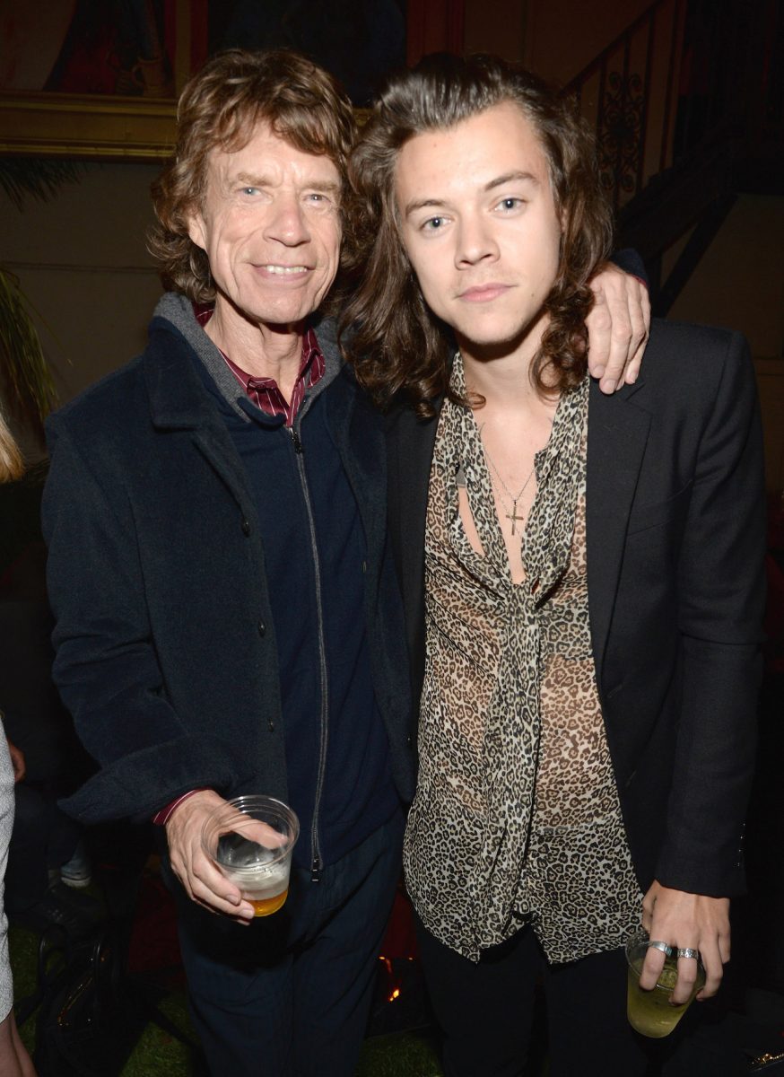 Mick Jagger et Harry Styles à l'after party des Rolling Stones au Los Angeles Club Show en 2015.