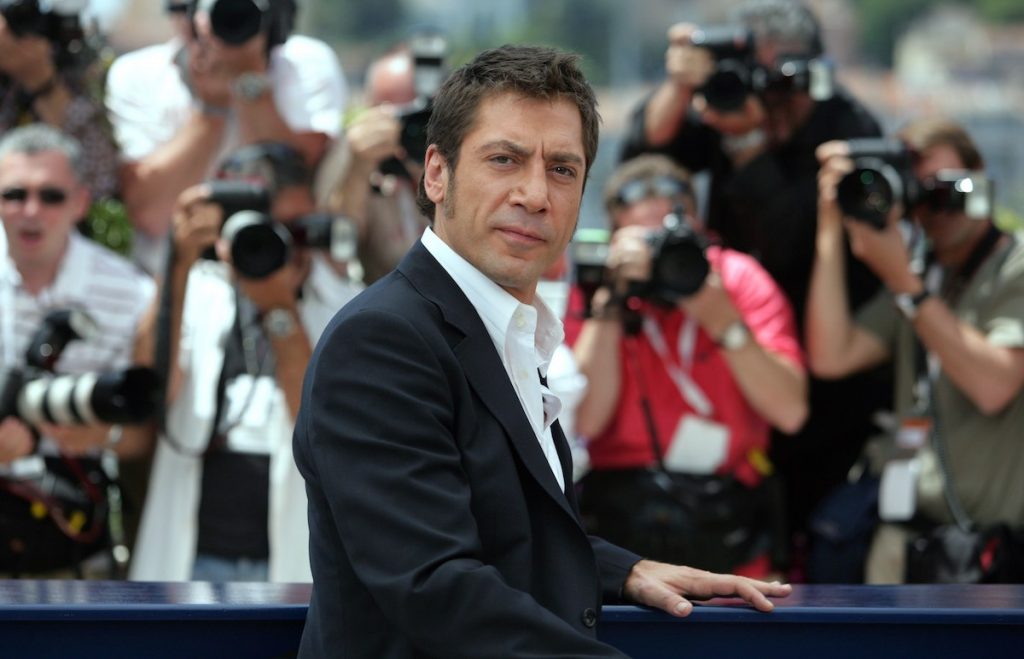 L'acteur espagnol Javier Bardem pose au Festival de Cannes tout en faisant la promotion de No Country for Old Men