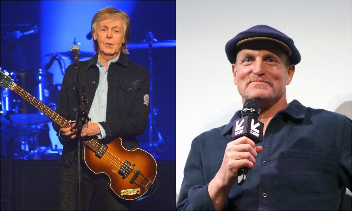 Une photo jointe de Paul McCartney et Woody Harrelson
