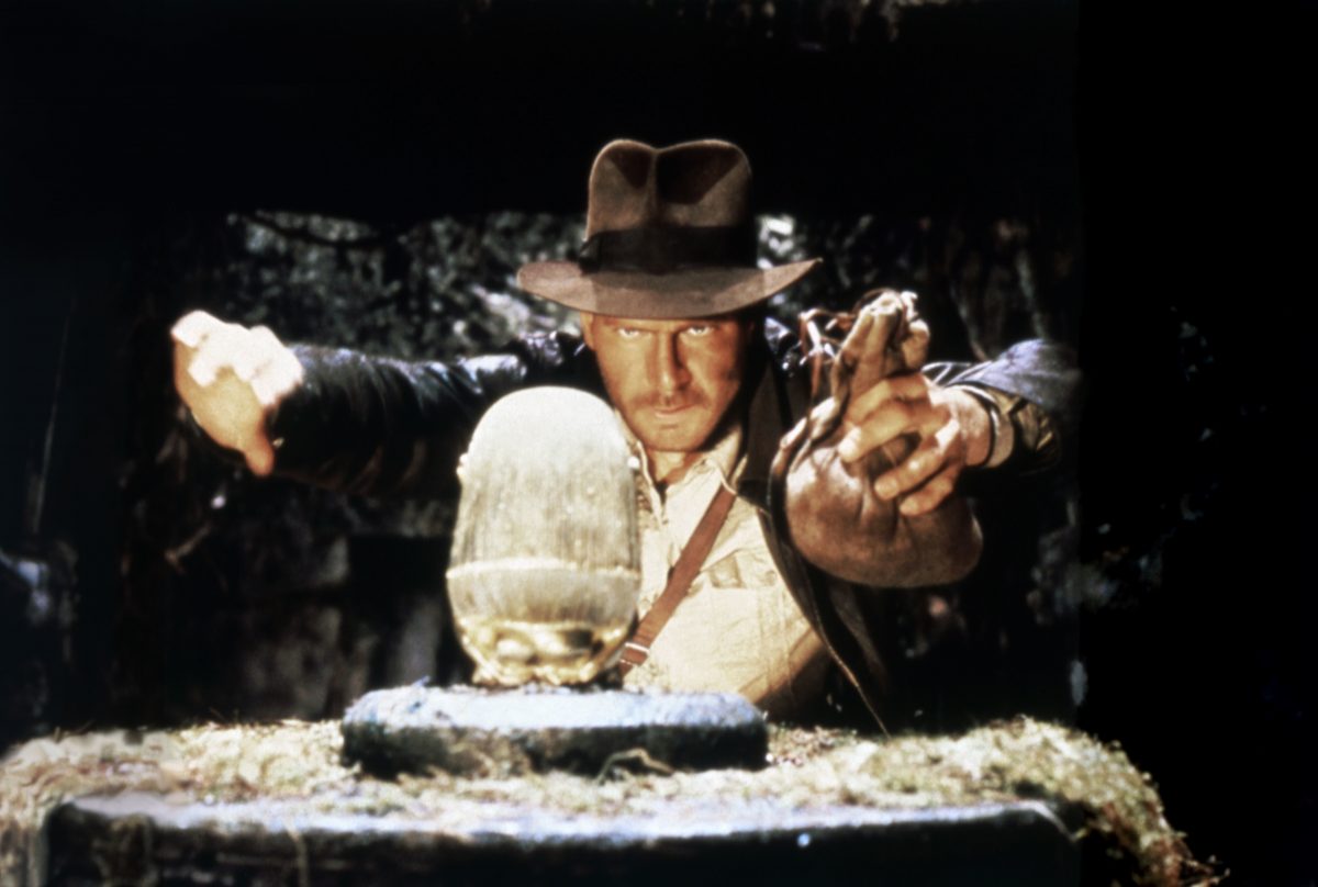 Harrison Ford dans le rôle d'Indiana Jones dans Les aventuriers de l'arche perdue