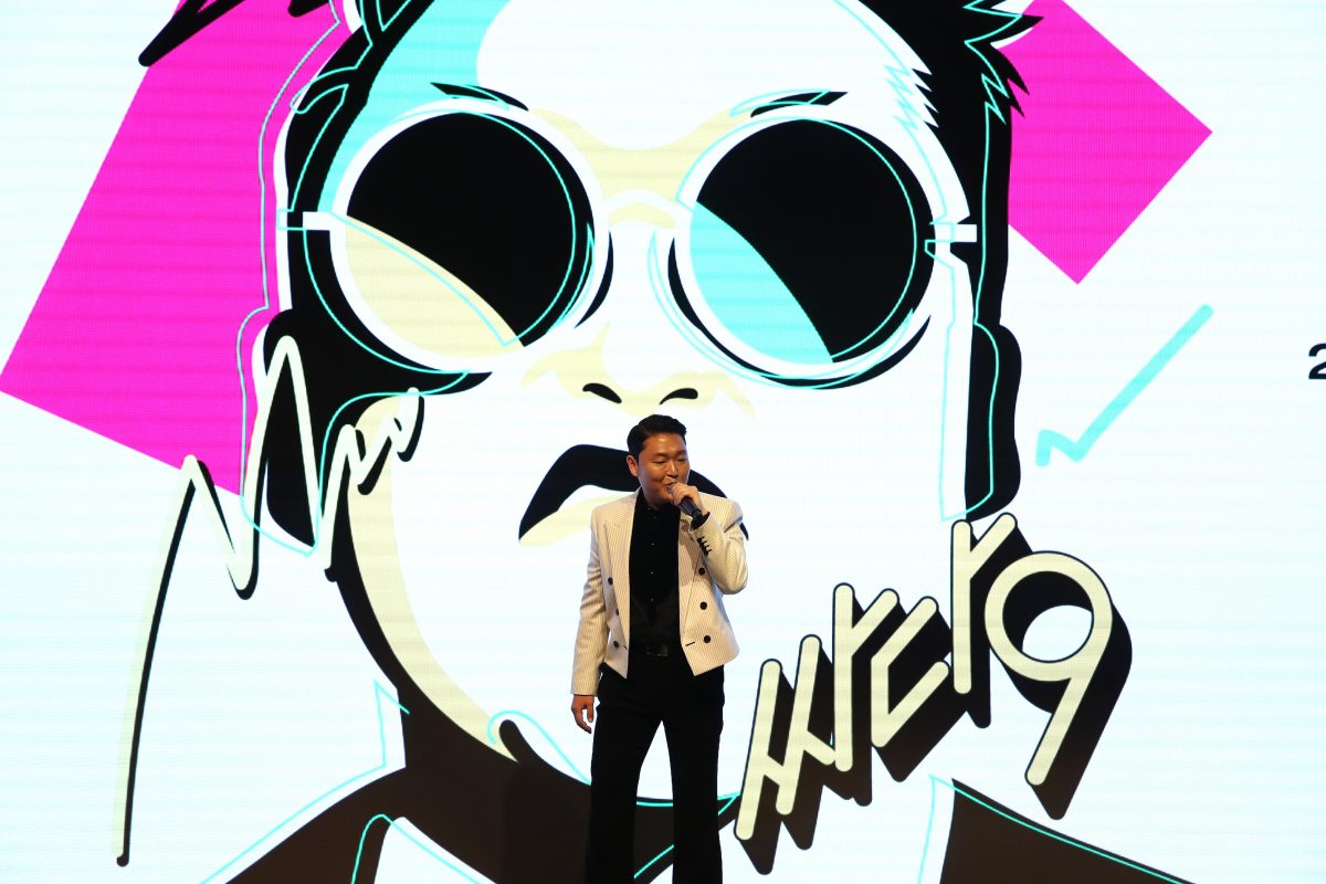 Le chanteur PSY assiste à la conférence de presse de son nouvel album 'Psy 9th'