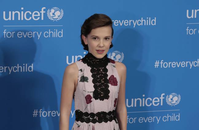 Millie Bobby Brown a participé aux célébrations du 70e anniversaire de l'UNICEF au siège des Nations Unies à New York. Crédit : Sipa US / Alamy