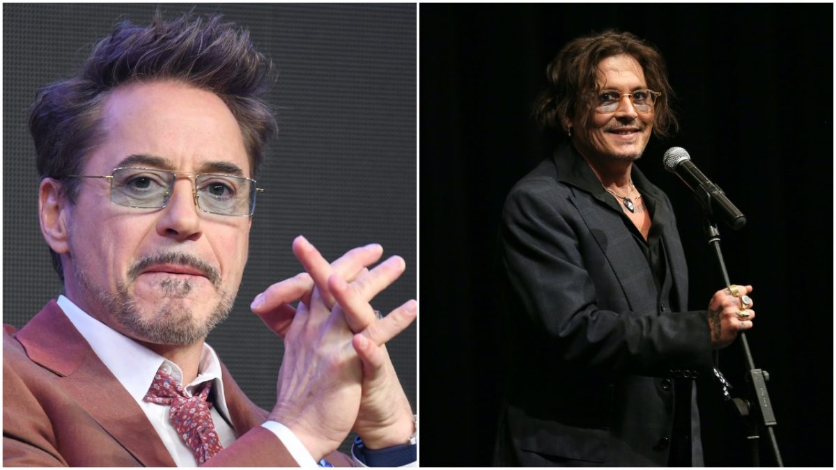 Robert Downey Jr. lors d'une conférence de presse 