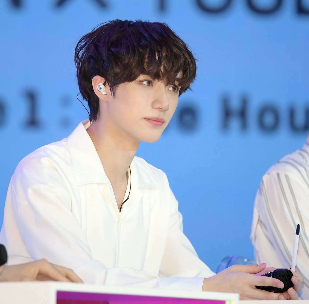 Beomgyu de TXT lors de la vitrine médiatique du groupe pour 
