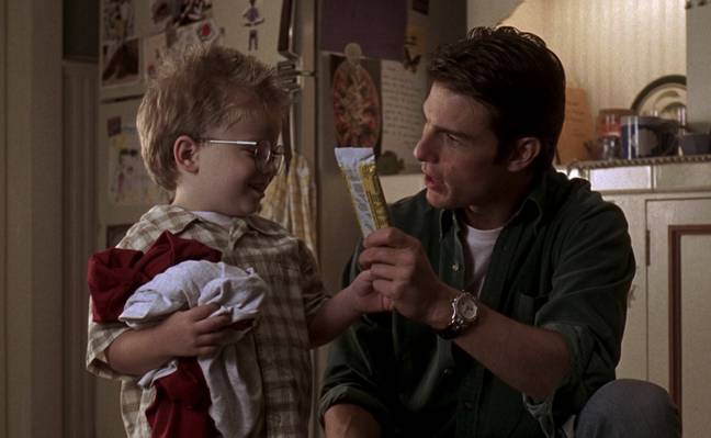 Tom Cruise et Jonathan Lipnicki dans Jerry Maguire en 1996. Crédit : TriStar Films
