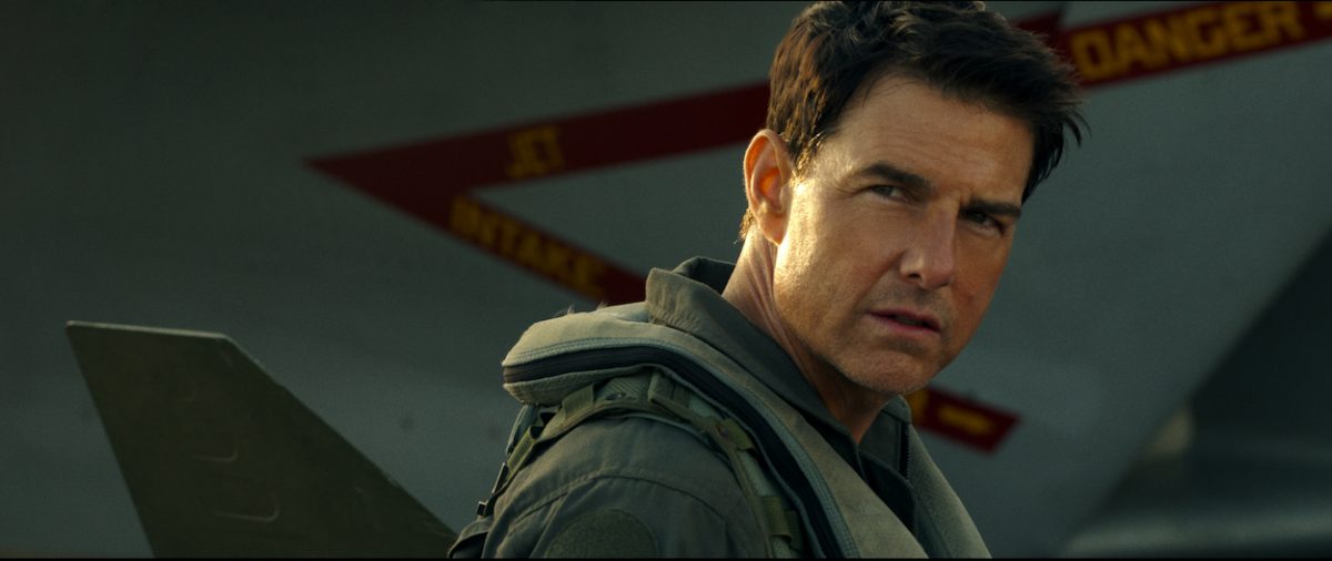 Tom Cruise en tant que capitaine Pete "Maverick" Mitchell dans