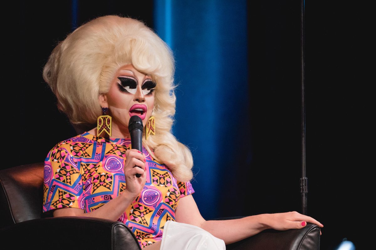 La drag queen américaine Trixie Mattel enregistre un épisode de 'The Bald and the Beautiful with Trixie Mattel and Katya Zamo' pendant Moontower Just For Laughs