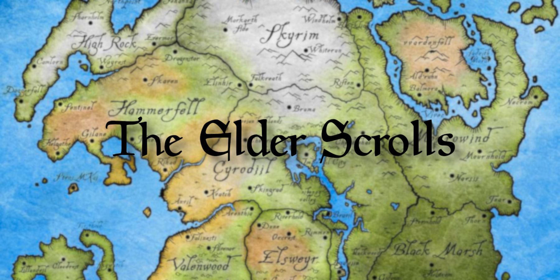 The Elder Scrolls Taille de la carte de Tamriel