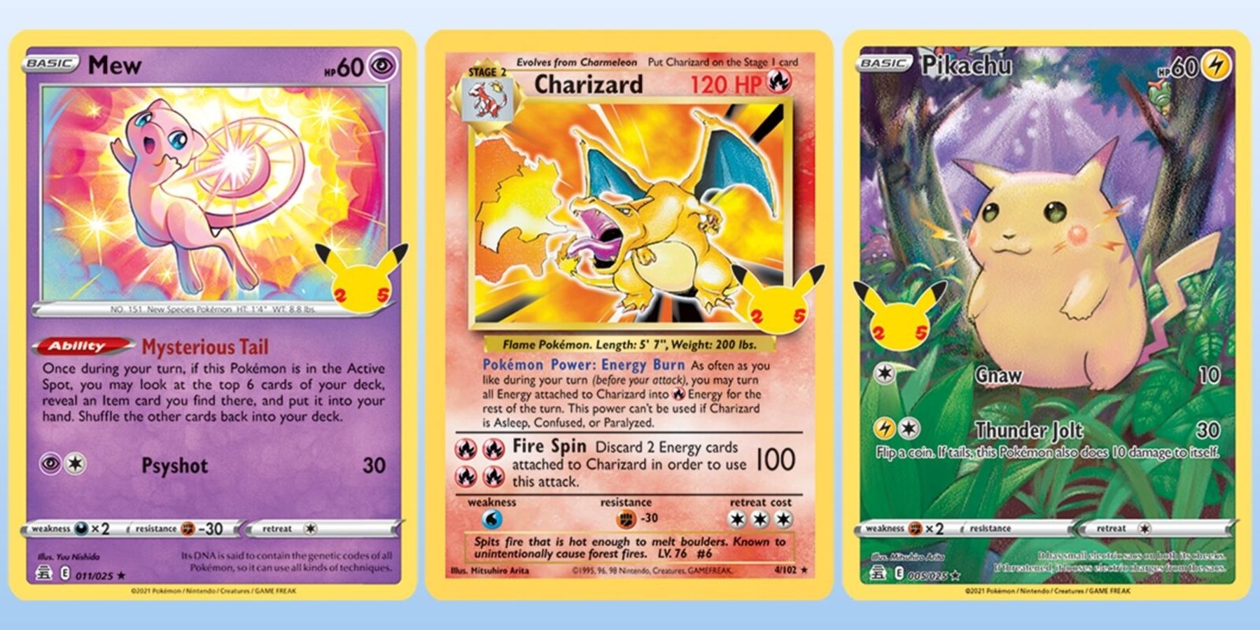 pokemon tcg célébrations cartes cartes à échanger miauler dracaufeu pikachu