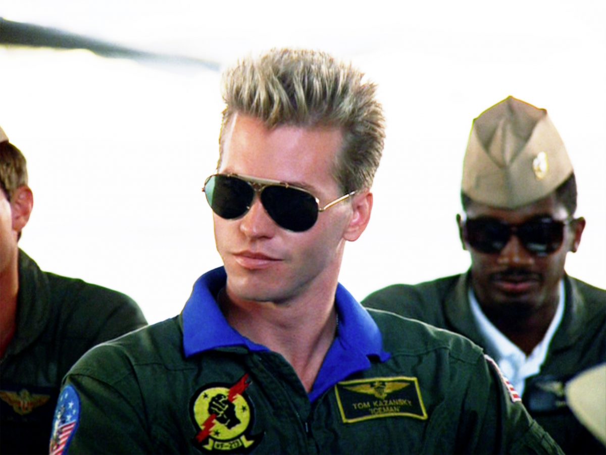 Val Kilmer dans le rôle de Tom 'Iceman' Kazansky dans Top Gun, qui mettait également en vedette Tom Cruise