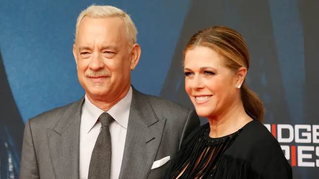 Hanks avec sa femme Rita Wilson.  Crédit : Alamy
