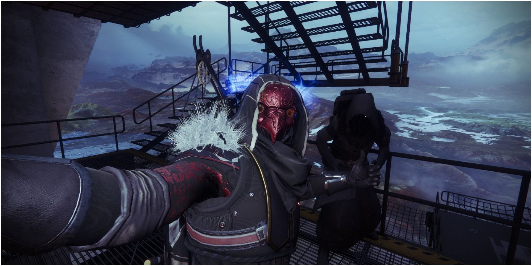 Un gardien utilisant l'emote selfie avec Xur