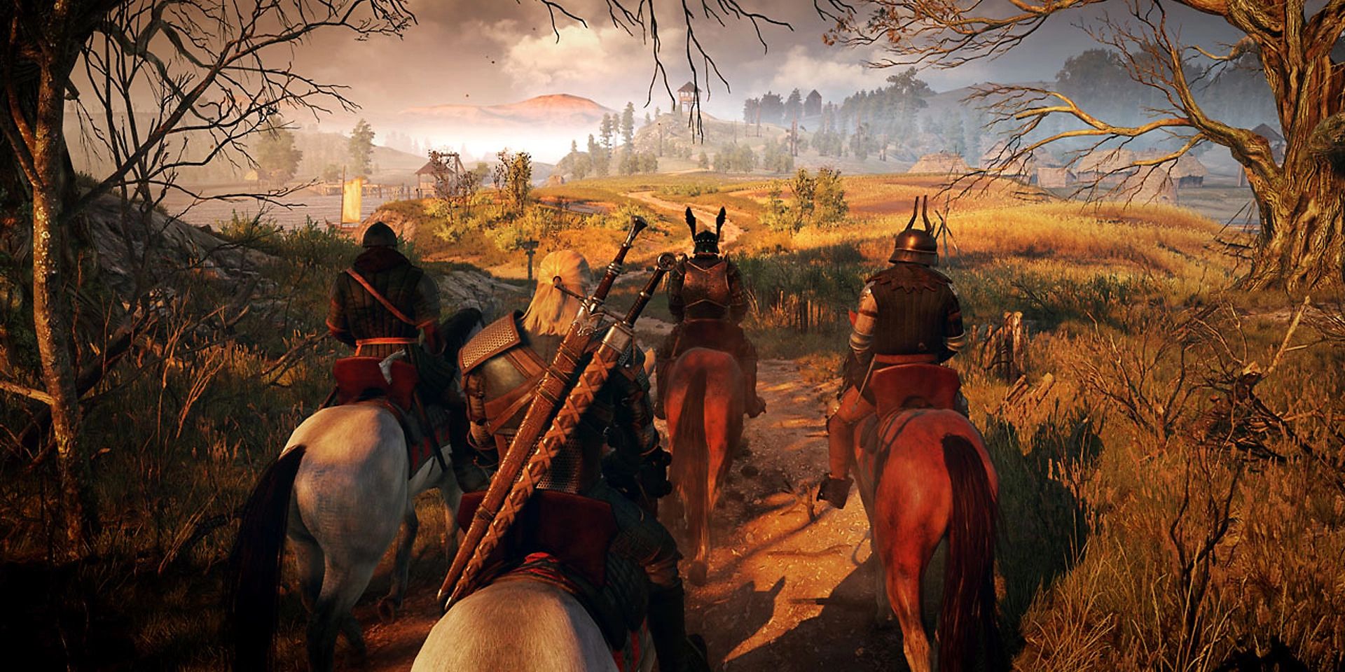 Geralt chevauchant Roach dans The Witcher 3