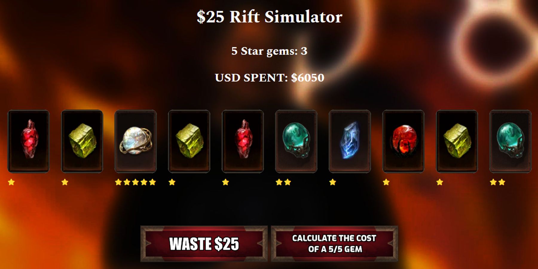 diablo immortel dimi777 25 dollars simulateur de gemme 5 étoiles