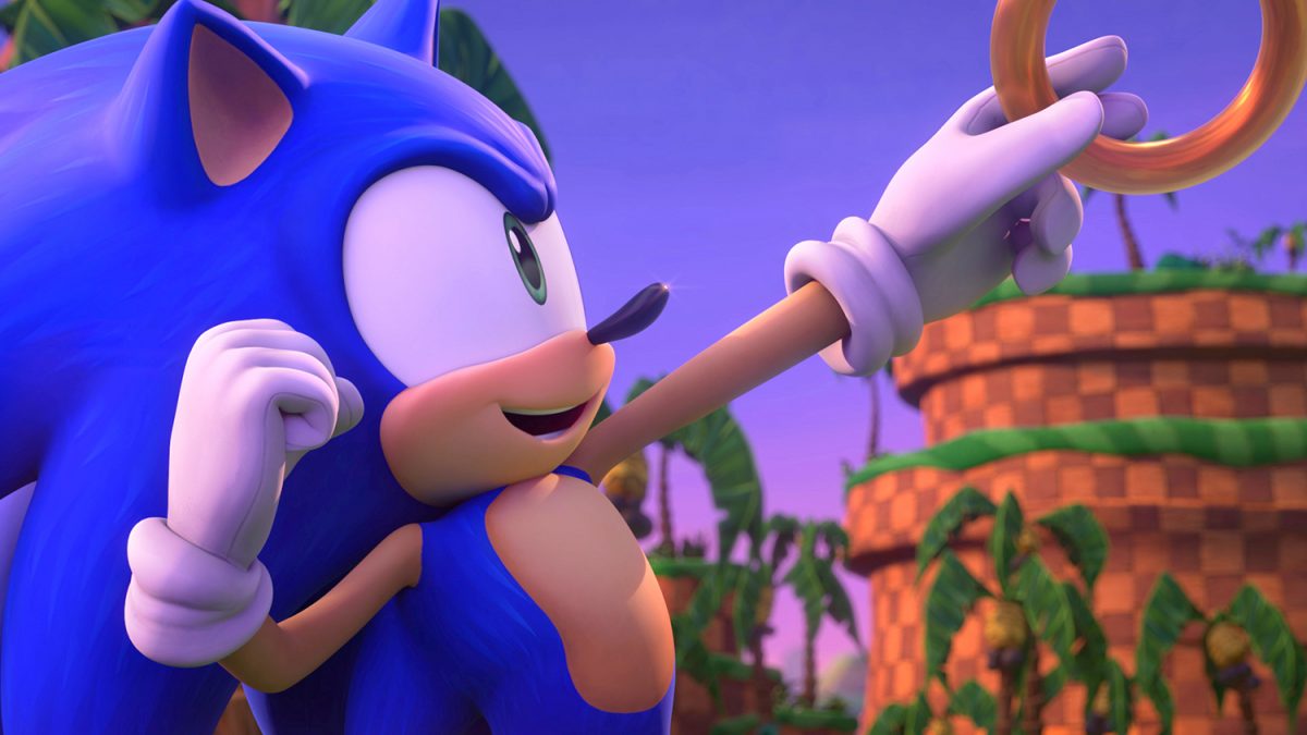 Sonic the Hedgehog tient une bague dans Sonic Prime de Netflix.