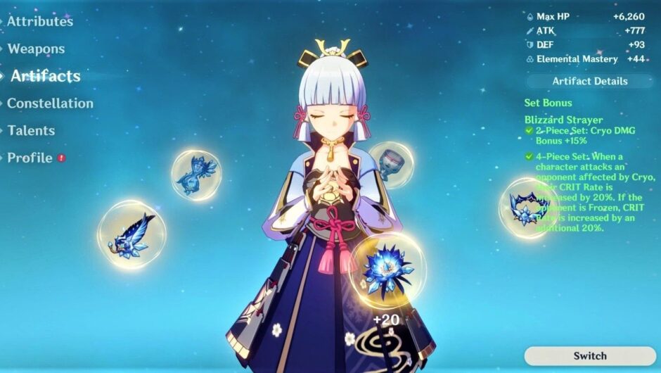 Genshin Impact Fan partage une conception impressionnante d&rsquo;ensembles d&rsquo;artefacts