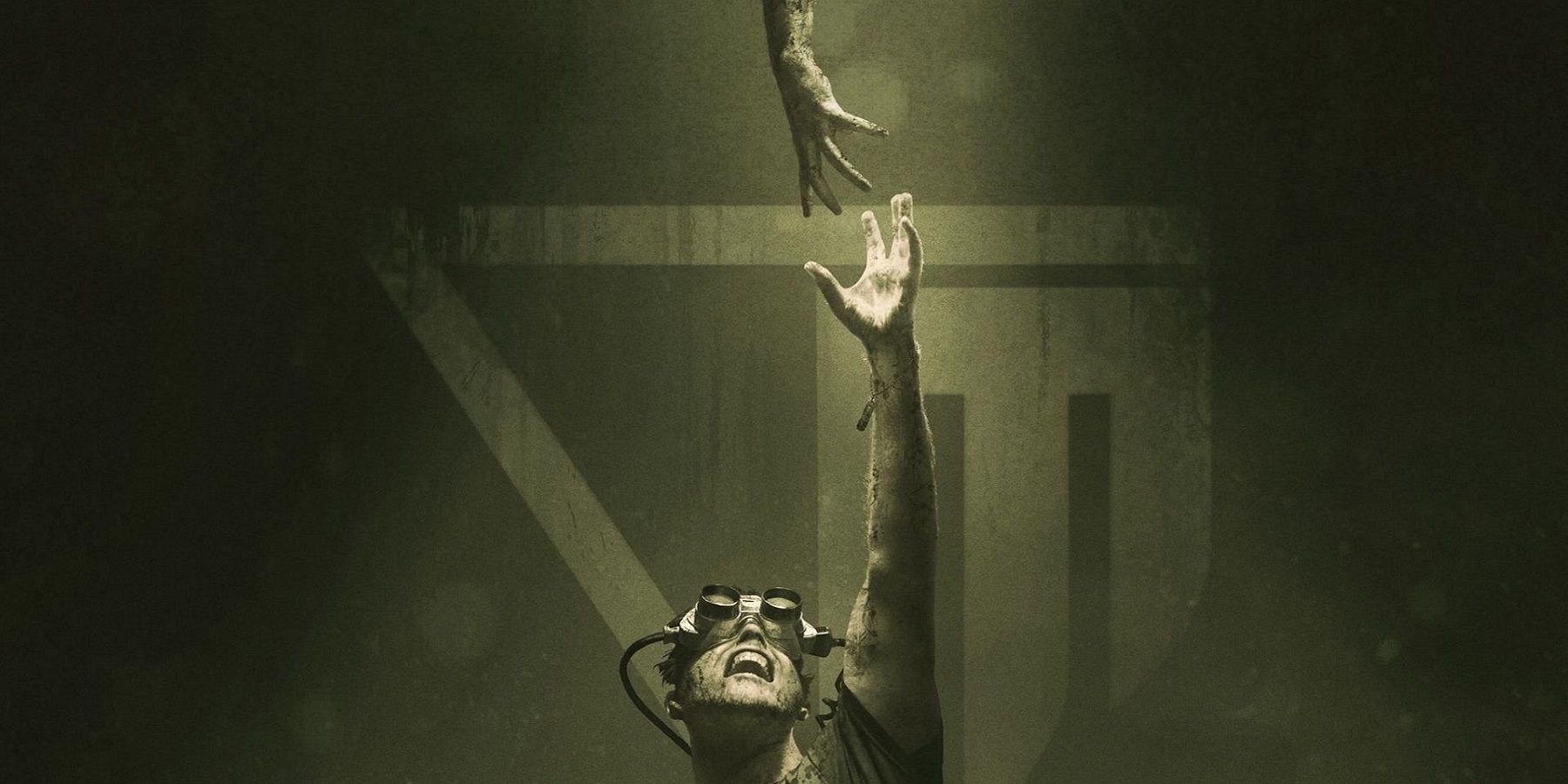 Image d'Outlast Trials montrant quelqu'un portant des lunettes de vision nocturne qui tend la main.