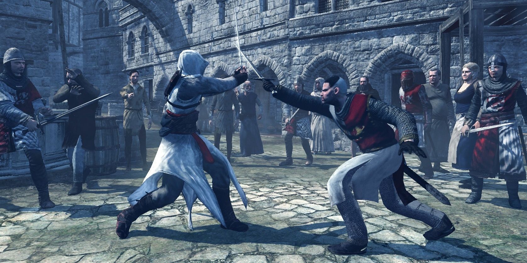 assassins creed altair combattant un garde 