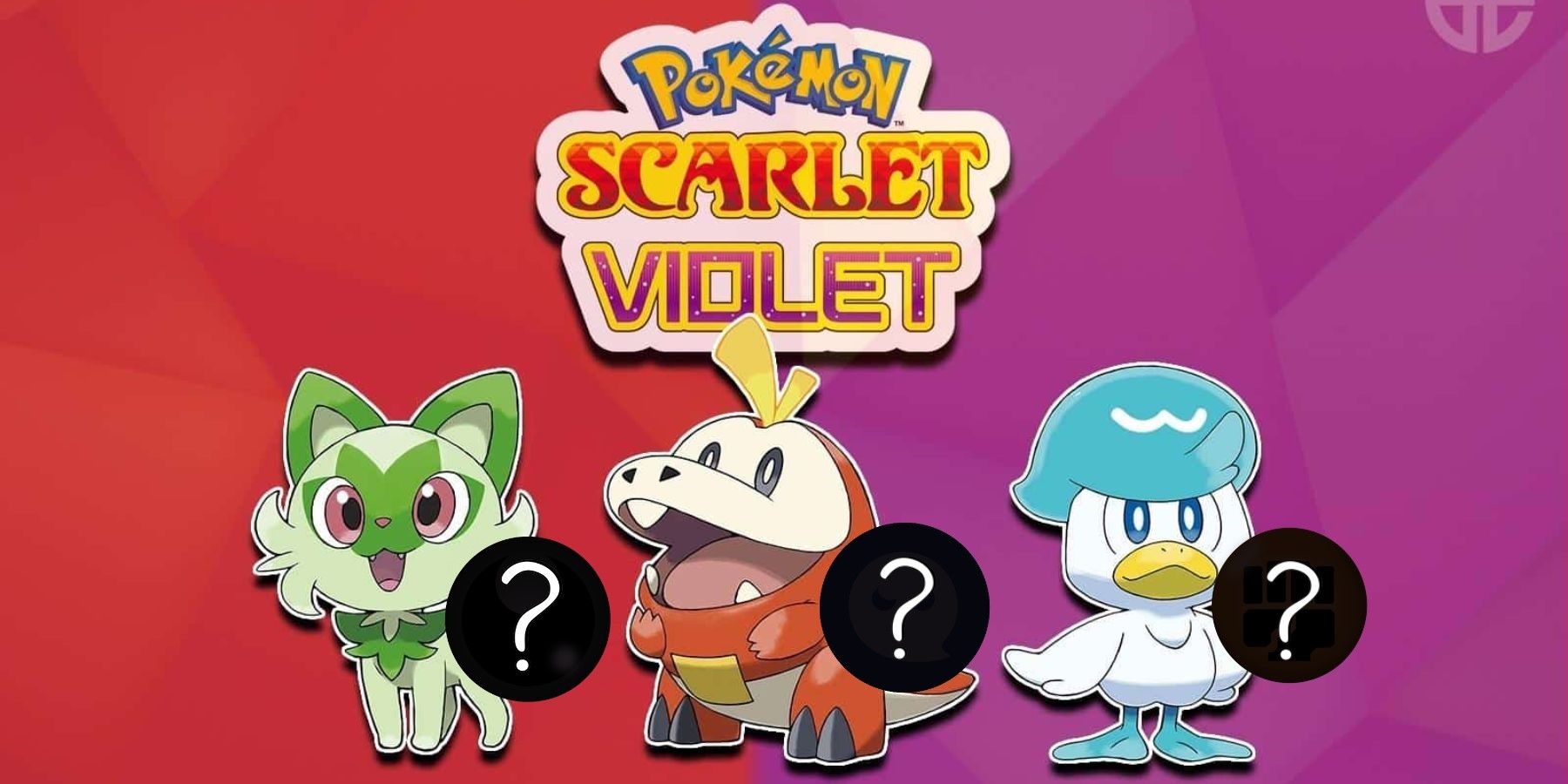 pokemon violet écarlate sprigatito fuecoco quaxly types de démarrage gen 9 révélé indice riddler khu fuite pokemon legends arceus