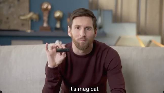 Messi est un ambassadeur mondial pour OrCam. Crédit : Instagram/orcam_technologies