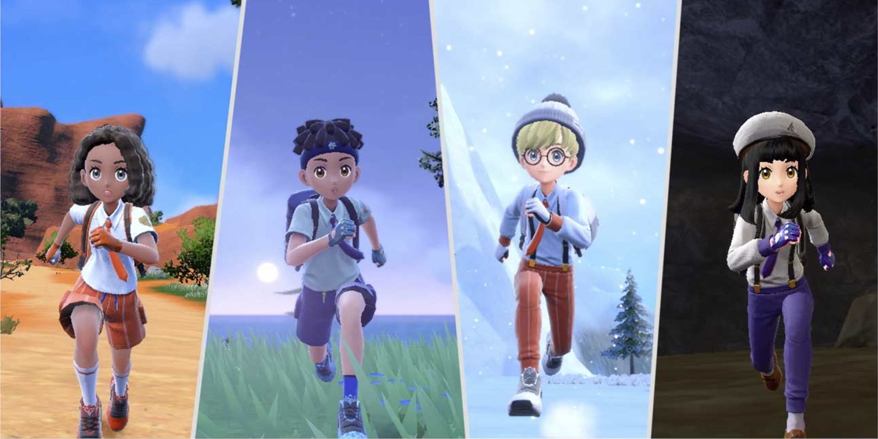 dresseurs pokemon portant des sacs à dos