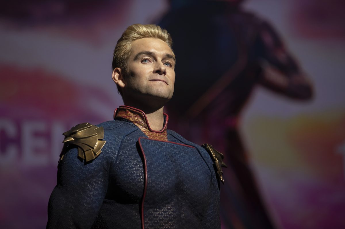 Antony Starr dans le rôle de Homelander dans 