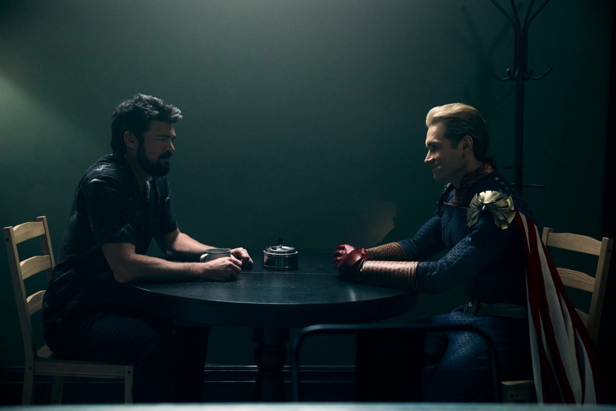 Karl Urban et Antony Starr dans le rôle de Billy Butcher et Homelander dans la saison 3 de