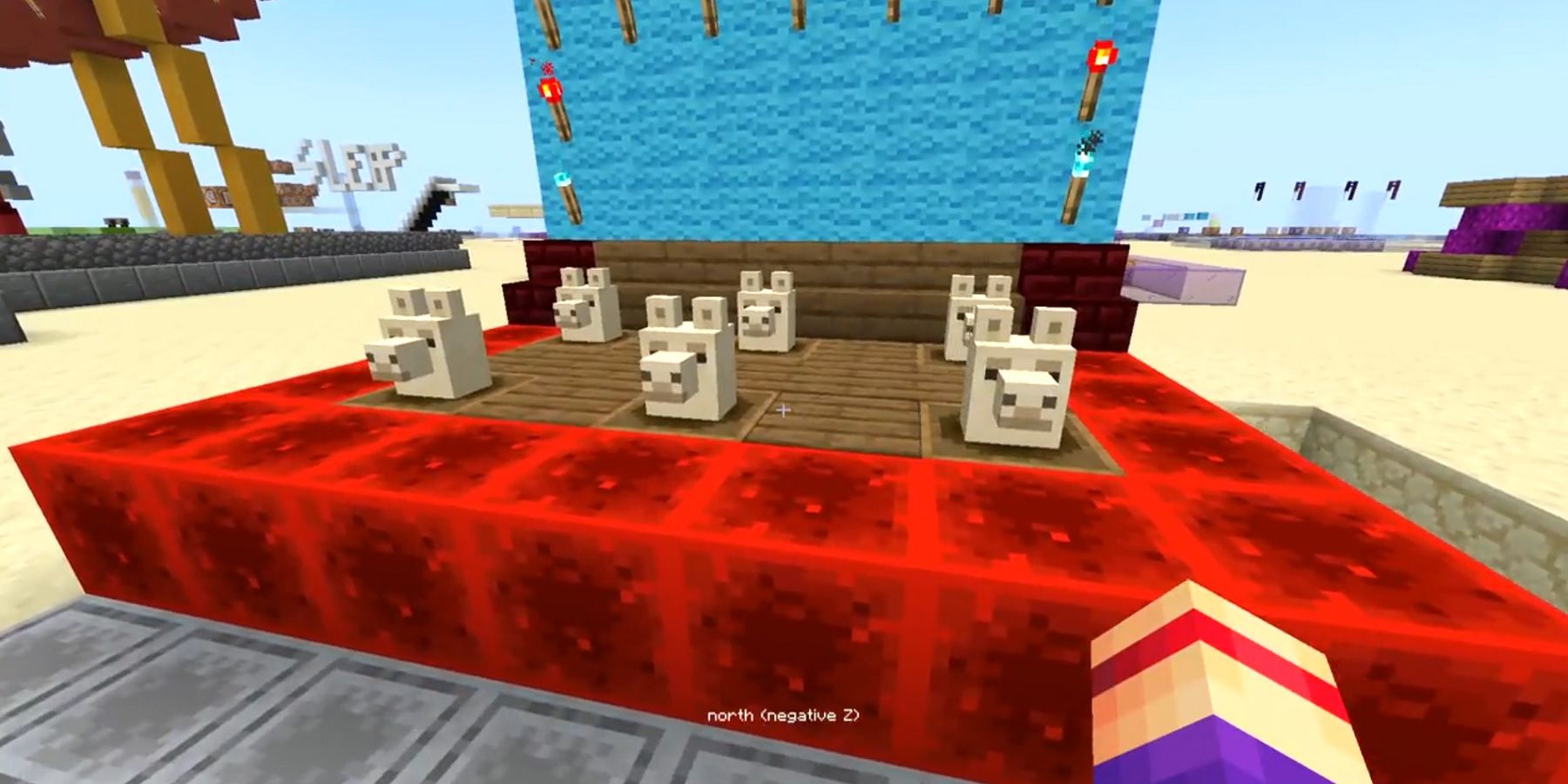 Capture d'écran de Minecraft montrant une machine à taupe.