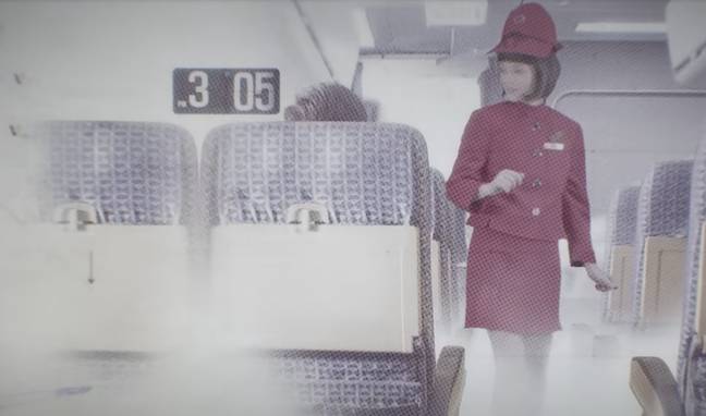 DB Cooper a montré à une hôtesse de l'air qu'il avait une bombe dans sa valise peu après 15h. Crédit : Netflix