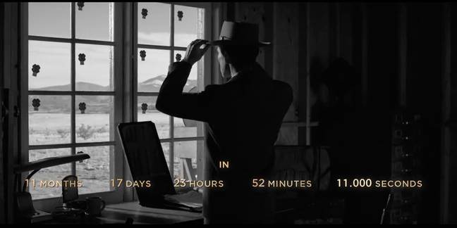 Oppenheimer met en vedette Cillian Murphy dans le rôle du célèbre scientifique. Crédit : Universel