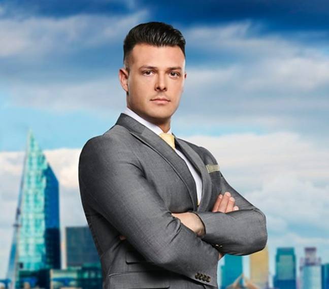 Lewis Ellis était sur The Apprentice, où il s'est qualifié pour les cinq derniers. Crédit : BBC