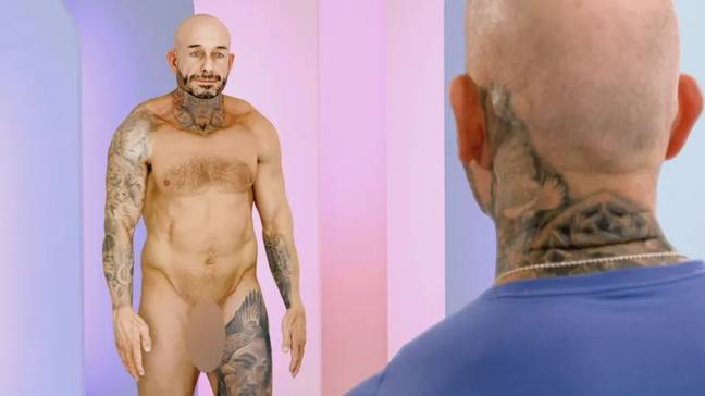 Le charpentier et star du porno Steven peut voir à quoi il ressemblerait avec la taille de pénis qu'il veut.  Crédit : E4