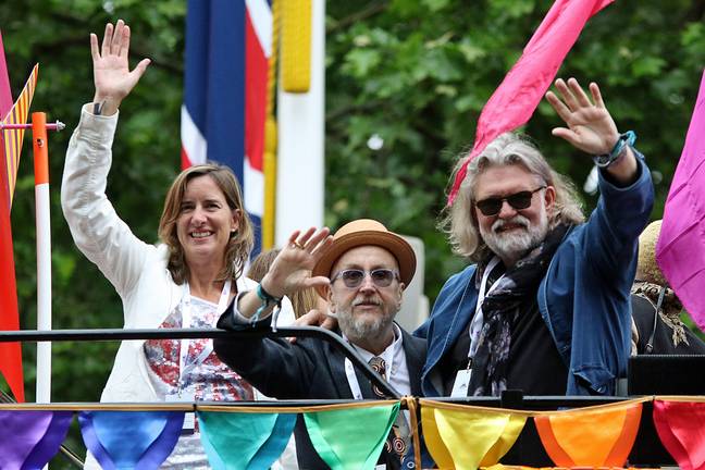Si King et Dave Myers aux côtés de Dame Katherine Jane Grainger au concours du jubilé de platine 2022. Crédit : Mark Davidson / Alamy Banque D'Images