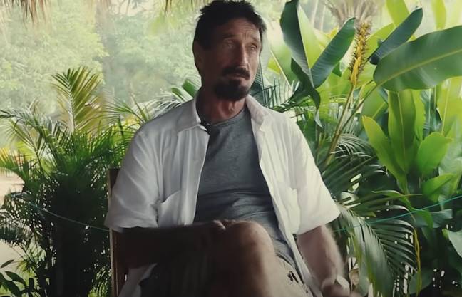 Le documentaire explore l'enfance et la vie de McAfee en fuite. Crédit : Netflix