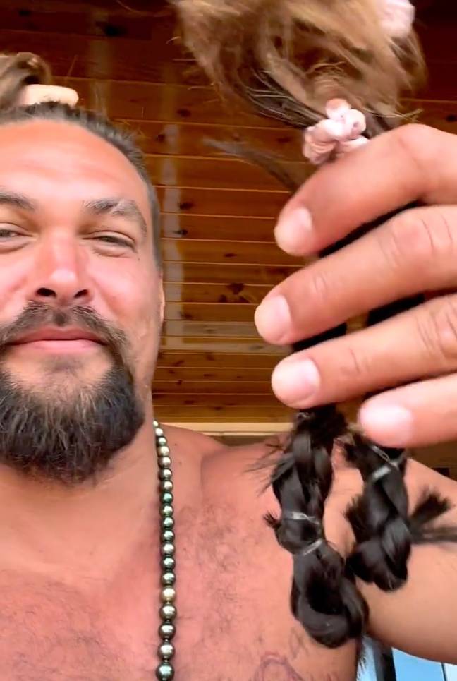 Jason Momoa s'est coupé les cheveux. Crédit : Instagram/Jason Momoa