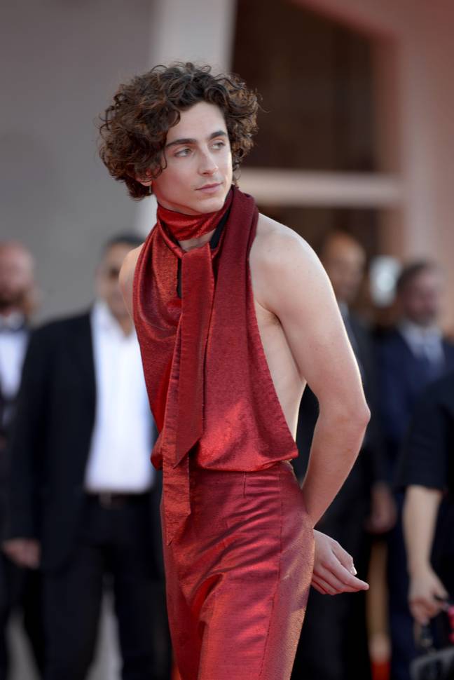 Chalamet sur le tapis rouge de la Mostra de Venise.  Crédit : Fausto Marci/Alay Banque D'Images