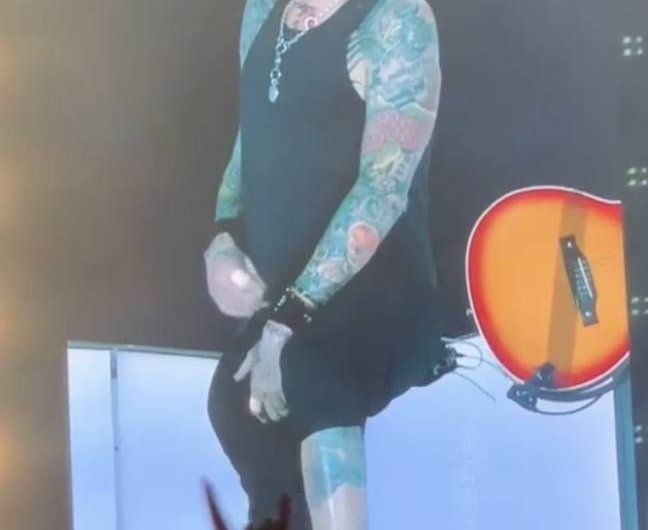 Tommy Lee &lsquo;sort son weiner&rsquo; sur scène mais ce n&rsquo;est pas ce que vous pensez