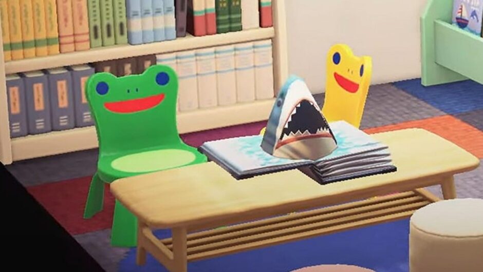 Un fan d&rsquo;Animal Crossing repère un graffiti sur une chaise Froggy dans un club britannique