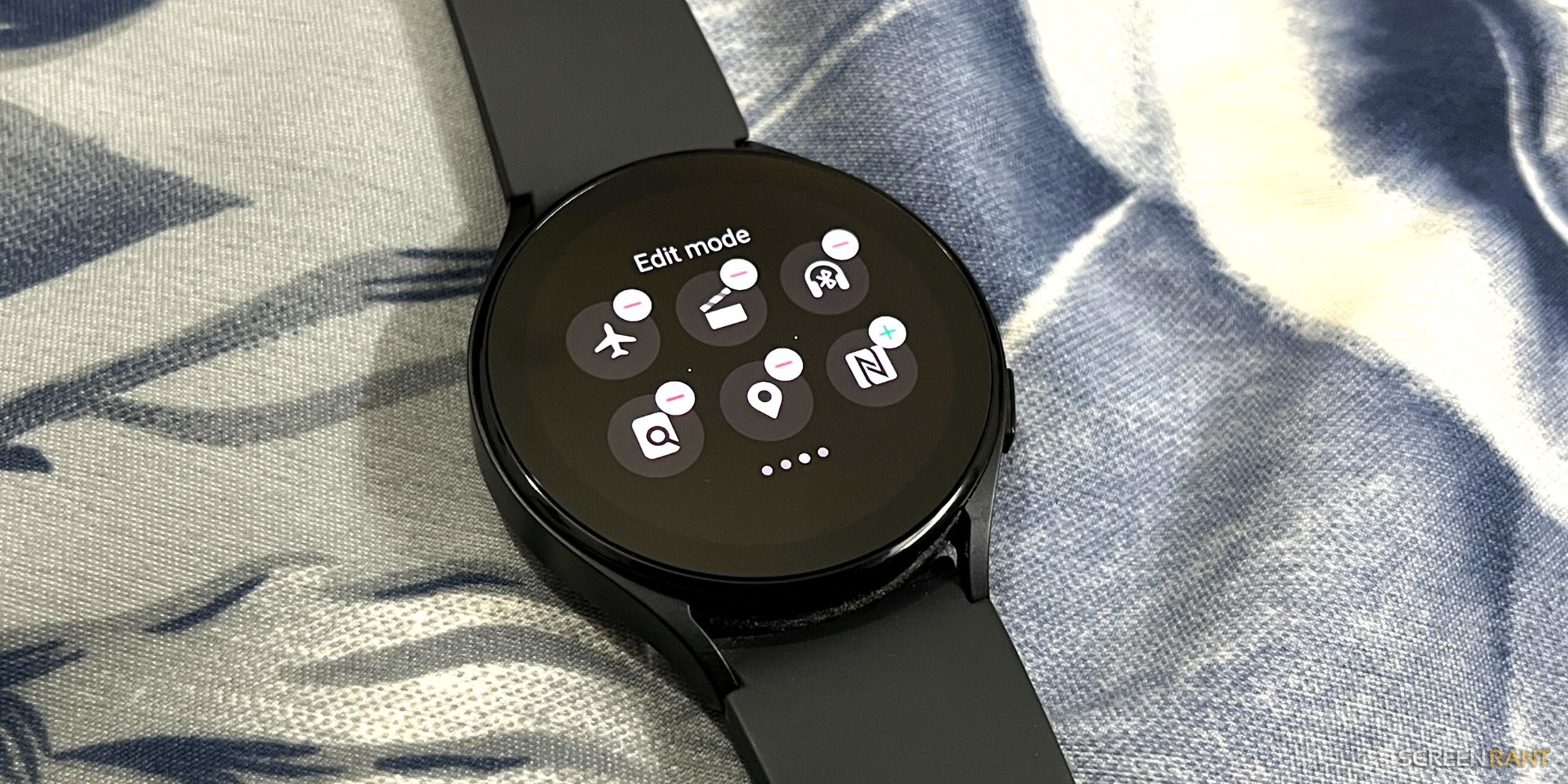 Mode d'édition des paramètres rapides sur Galaxy Watch 5