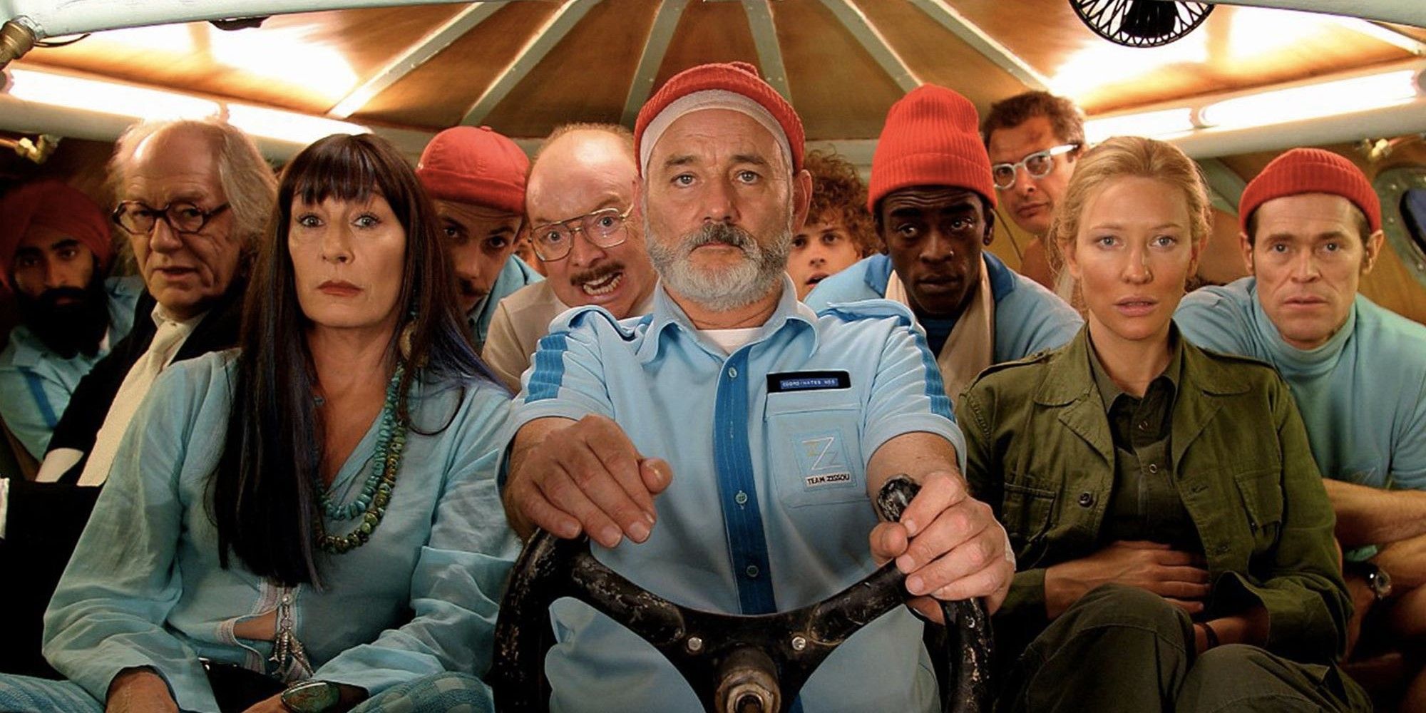Jeff Goldblum, Bill Murray, Willem Dafoe, Cate Blanchett, Bud Cort, Anjelica Huston, Michael Gambon, Noah Taylor, Matthew Gray Gubler, Seu Jorge et Waris Ahluwalia dans 