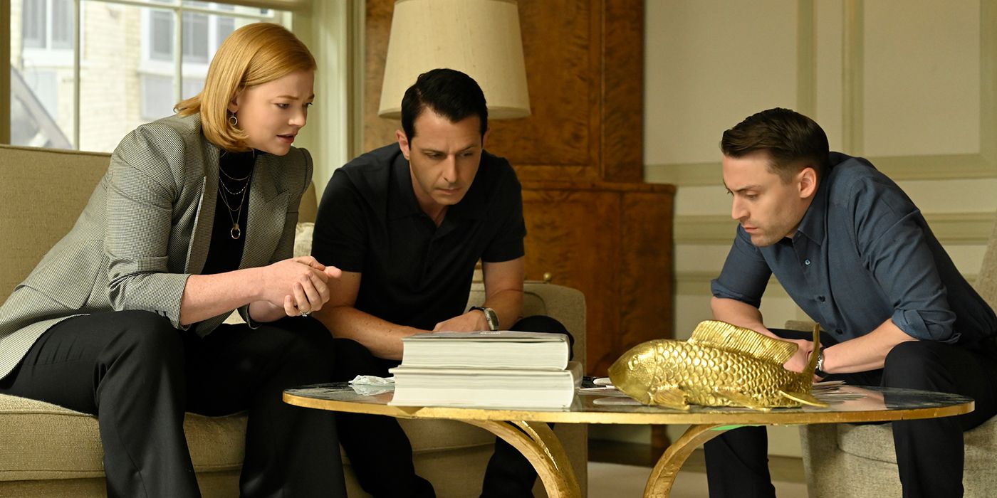 Sarah Snook, Jeremy Strong et Kieran Culkin dans Succession Saison 3