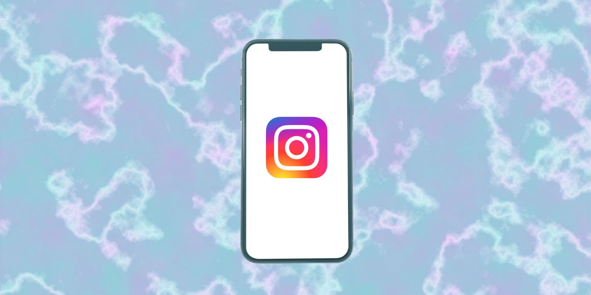 L'icône de l'application Instagram illustrée sur un écran de téléphone vierge