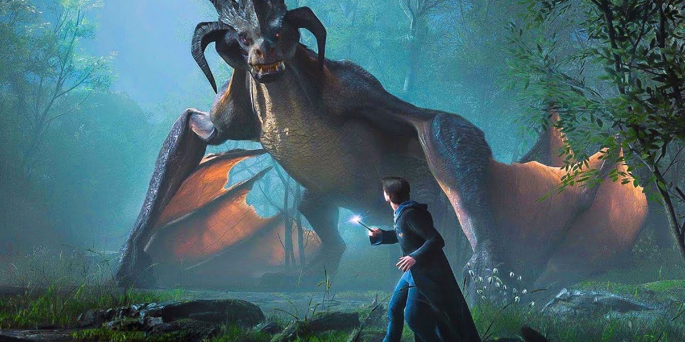Dragon et joueur de Hogwarts Legacy