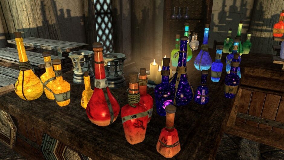 Skyrim Player casse presque le jeu avec une quantité absurde de bouteilles de potion