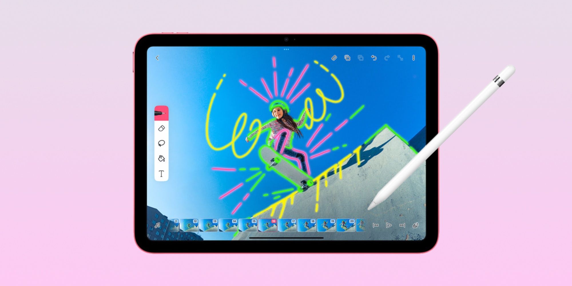 Un iPad de 10e génération à côté d'un Apple Pencil de première génération.