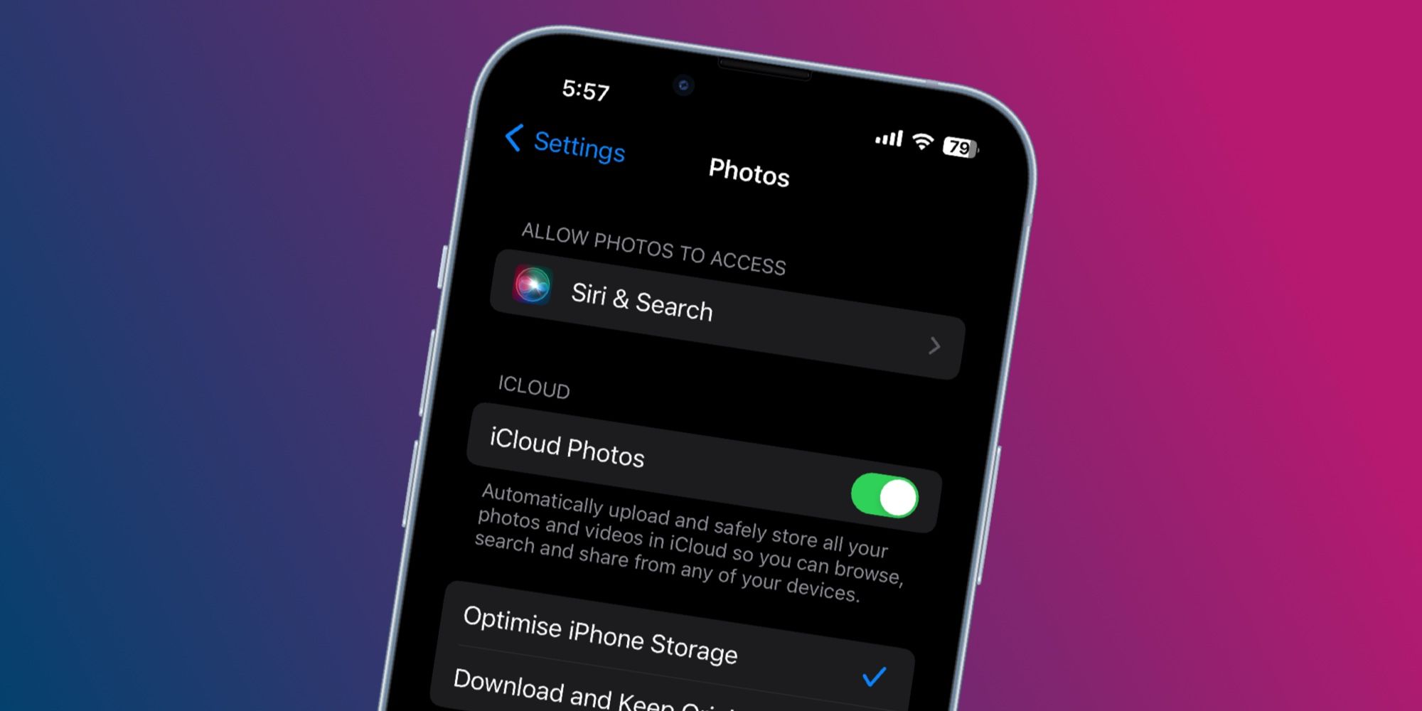 Photos iCloud sur iPhone