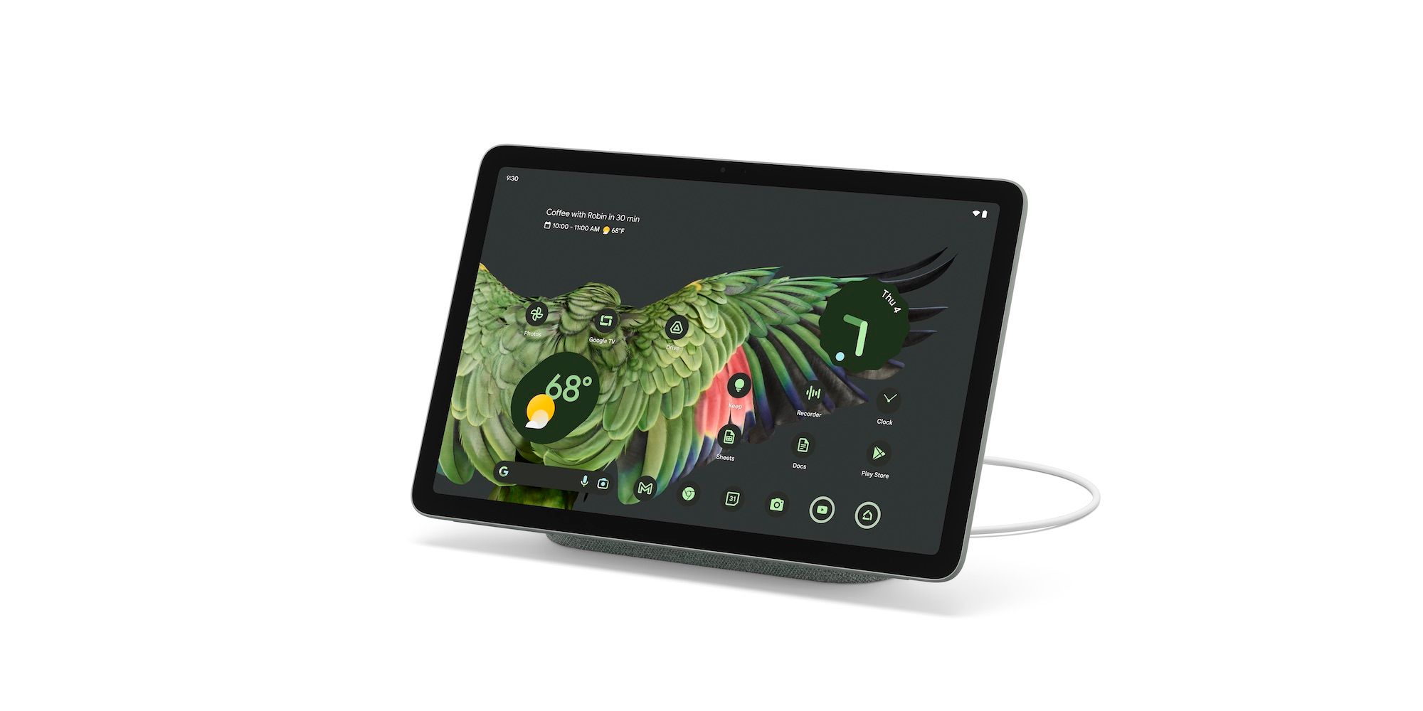 Tablette Pixel connectée à la station d'accueil