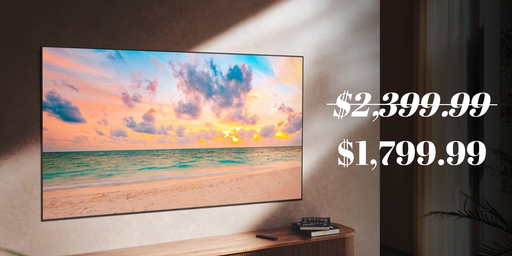 Image du téléviseur Samsung Neo QLED 4K de 75 pouces sur un mur