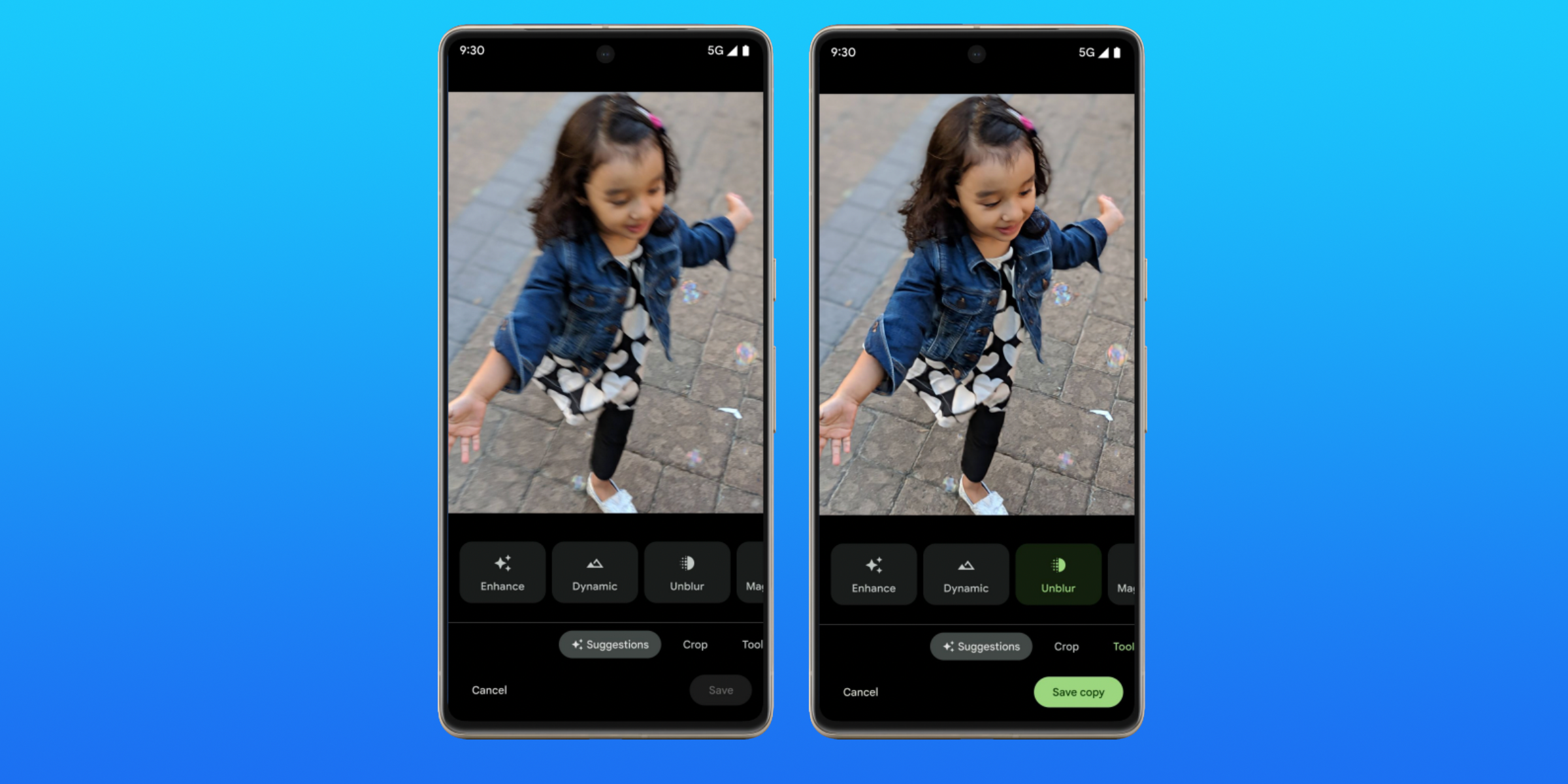 Correction du flou des photos sur le Pixel 7