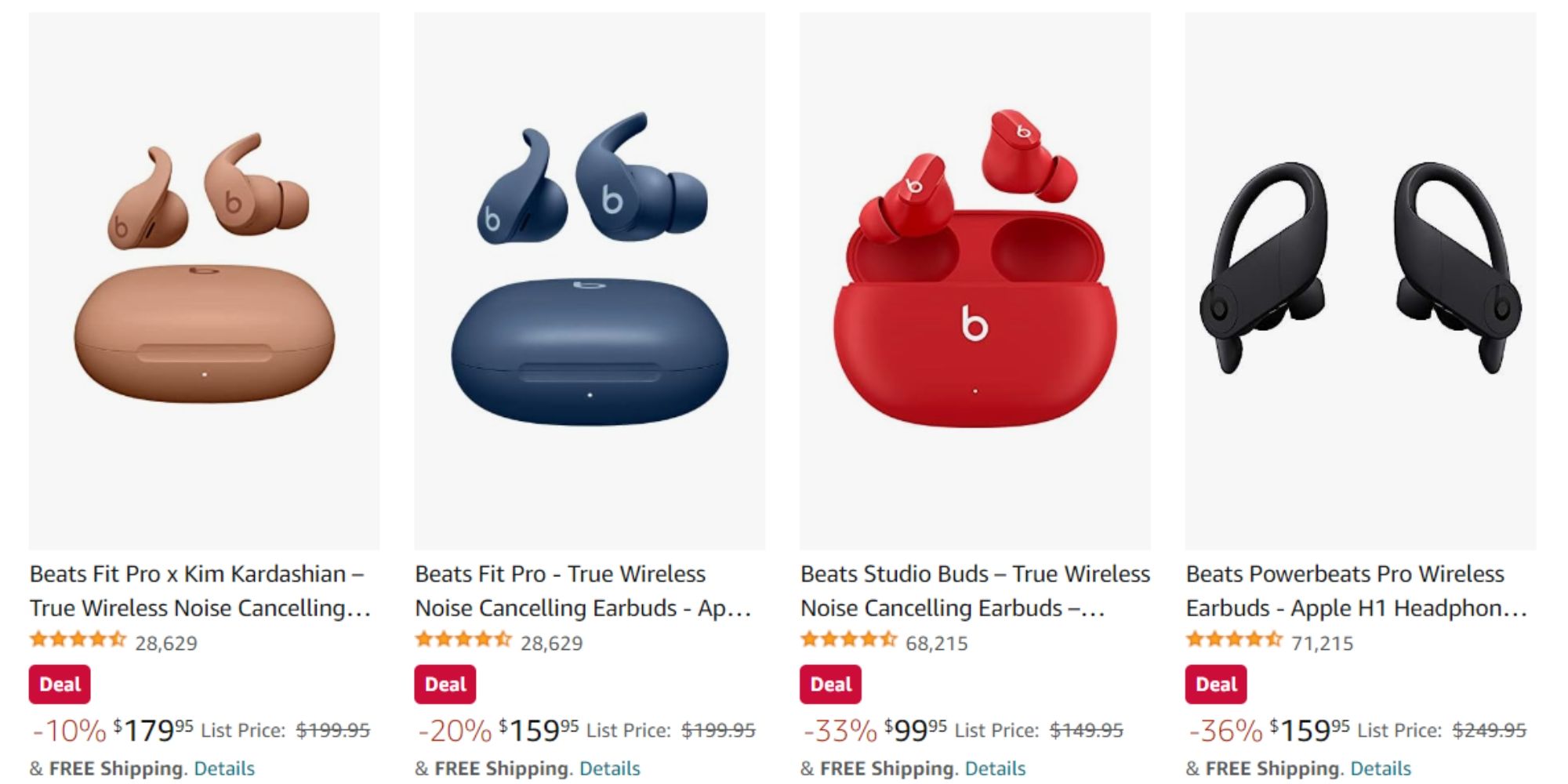 capture d'écran de l'accord d'Amazon sur les écouteurs Beats